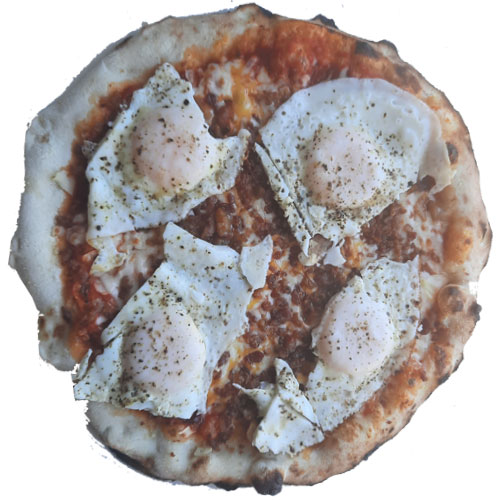 3) Bacon & Eggs Breakfast Pizza 3) Bacon & Eggs Breakfast Pizza
