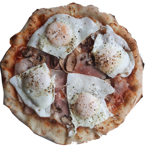 4) Ham & Eggs Breakfast Pizza